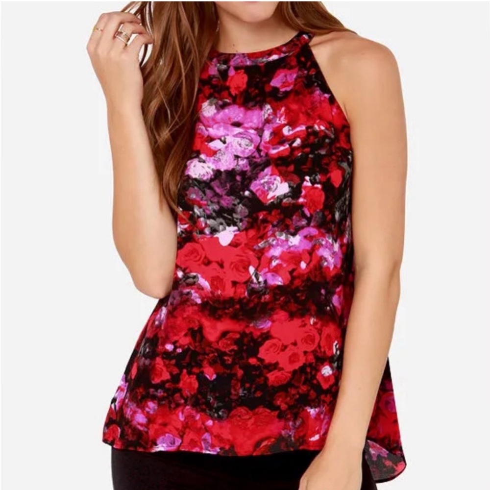 BB Dakota Top Anita Rose Floral Halter Top